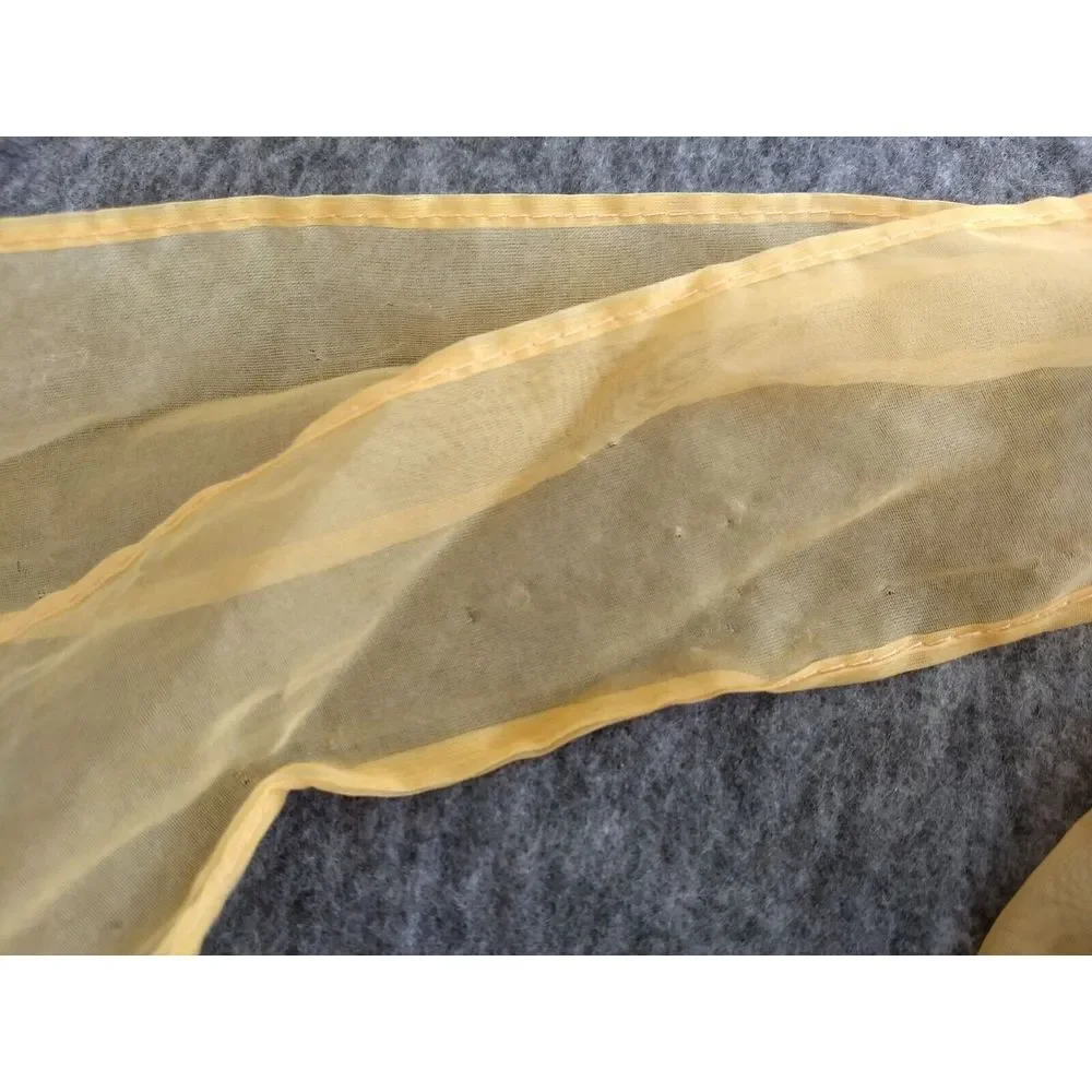 VTG HALF APRON Cotton Sheer Reversible Mod Classic 70s Orange Green Yellow Brown